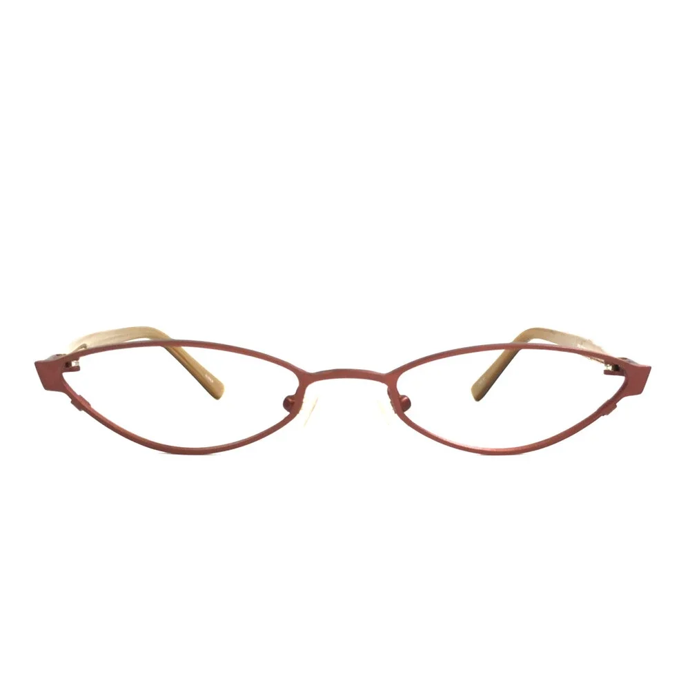 ogi Petite Eyeglasses Frames 9018 COL. 61 Brown Gold Cat Eye Wire Rim 50-19-135
